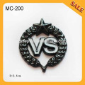 MC200 Etiqueta de etiqueta de metal personalizada de alta qualidade para vestuário